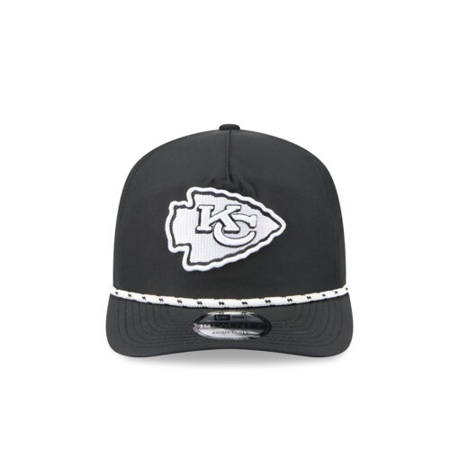 Kansas City Chiefs Black and White Rope Snapback Cap in Black and White