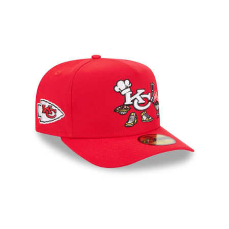 Kansas City Chiefs Cartoon Chef Fitted Cap in Red