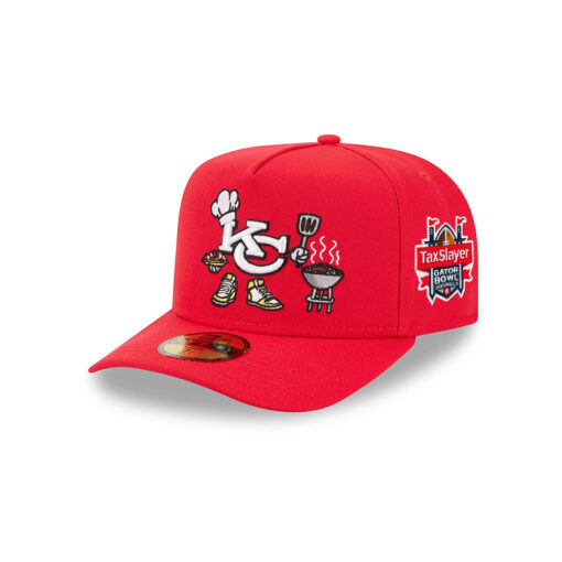 Kansas City Chiefs Cartoon Chef Fitted Cap in Red
