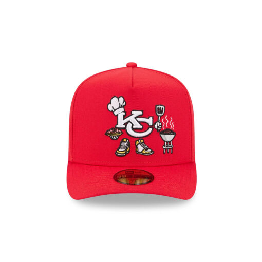 Kansas City Chiefs Cartoon Chef Fitted Cap in Red