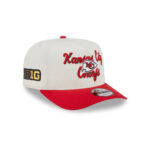 Kansas City Chiefs Chain Script Side Patch Snapback Cap in Cream Red