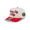 Kansas City Chiefs Chain Script Side Patch Snapback Cap in Cream Red