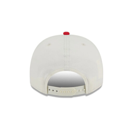 Kansas City Chiefs Chain Script Side Patch Snapback Cap in Cream Red