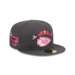 Kansas City Chiefs Day of the Dead Fitted Cap in Graphite