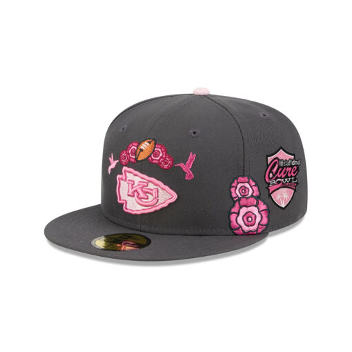 Kansas City Chiefs Day of the Dead Fitted Cap in Graphite Kansas City Chiefs Day of the Dead Fitted Cap in Graphite