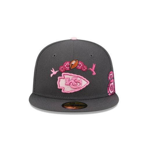 Kansas City Chiefs Day of the Dead Fitted Cap in Graphite Kansas City Chiefs Day of the Dead Fitted Cap in Graphite