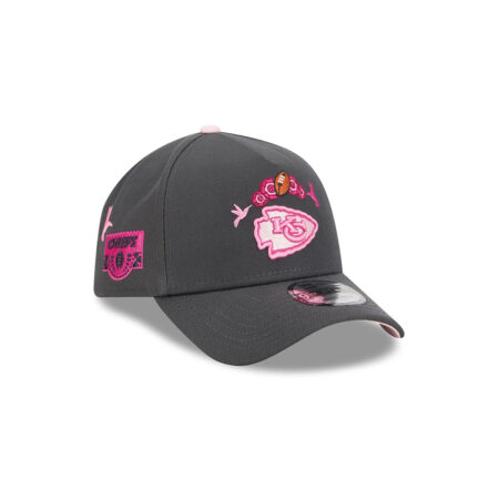Kansas City Chiefs Day of the Dead Snapback Cap in Graphite