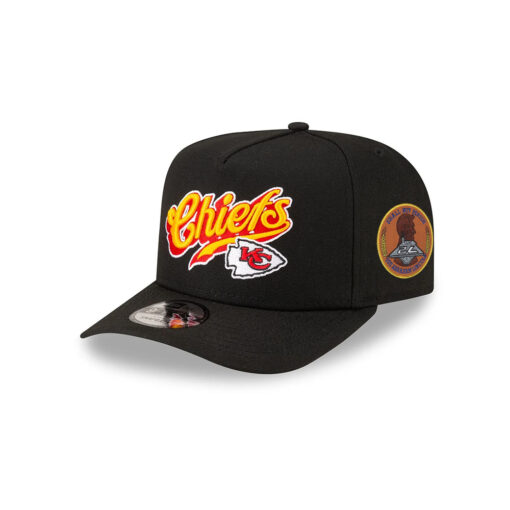 Kansas City Chiefs Raised Script Snapback Cap in Black Kansas City Chiefs Raised Script Snapback Cap in Black