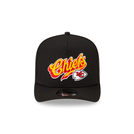 Kansas City Chiefs Raised Script Snapback Cap in Black Kansas City Chiefs Raised Script Snapback Cap in Black