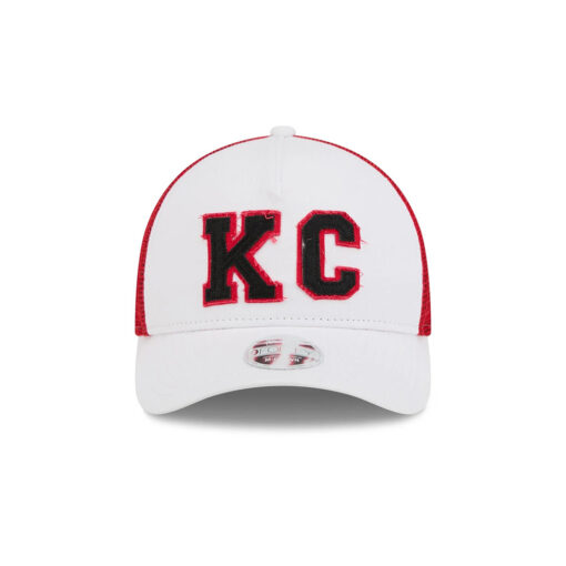 Kansas City Chiefs White Red Women’s Clean Trucker Cap in Optic White Kansas City Chiefs White Red Women’s Clean Trucker Cap in Optic White