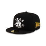 Los Angeles Dodgers 2024 Championship Street Fitted Cap in Black