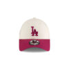 Los Angeles Dodgers Beet Script Snapback Cap in Cream
