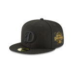 Los Angeles Dodgers Blackout Alt Champions Fitted Cap in Black