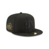 Los Angeles Dodgers Blackout Alt Champions Fitted Cap in Black