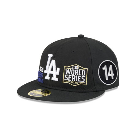 Los Angeles Dodgers Championship Retro Fitted Cap in Black