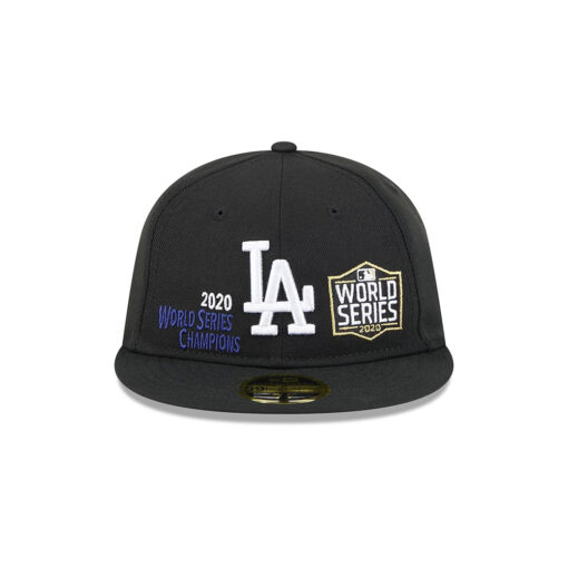 Los Angeles Dodgers Championship Retro Fitted Cap in Black