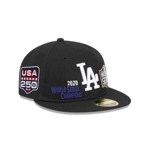 Los Angeles Dodgers Championship Retro Fitted Cap in Black