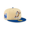 Los Angeles Dodgers Mascot Fitted Cap in Cream