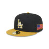 Los Angeles Dodgers Metallic Gold Logo Fitted Cap
