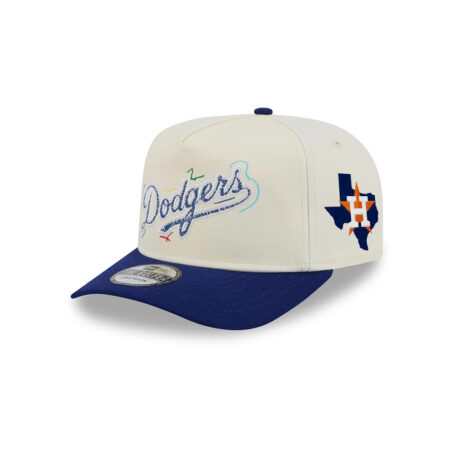 Los Angeles Dodgers Scribble Logo Golfer Cap in White