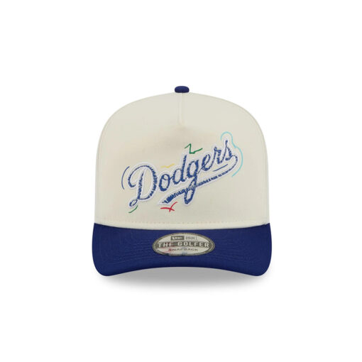 Los Angeles Dodgers Scribble Logo Golfer Cap in White