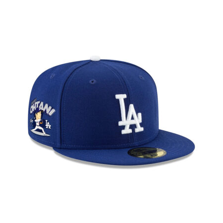 Los Angeles Dodgers Shohei Ohtani Pitching Fitted Cap in Royal