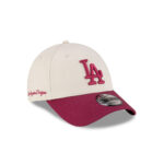 Los Angeles Dodgers Side Script Adjustable Cap in Cream