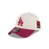 Los Angeles Dodgers Side Script Adjustable Cap in Cream