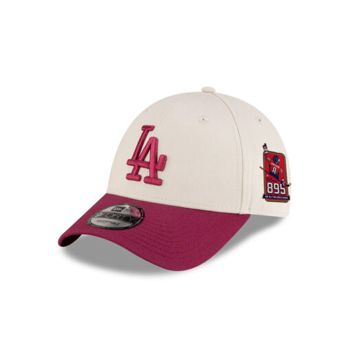 Los Angeles Dodgers Side Script Adjustable Cap in Cream