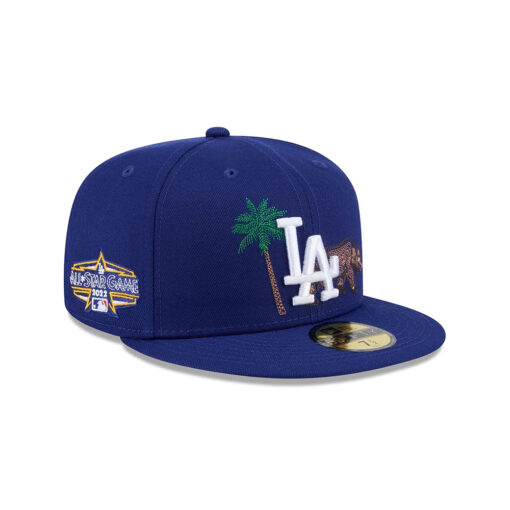 Los Angeles Dodgers State Outline Fitted Cap in Royal