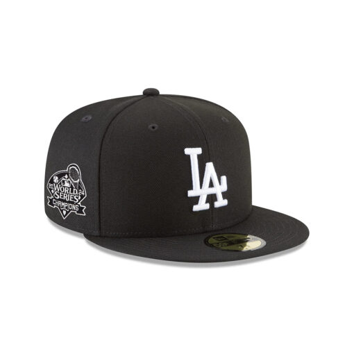 Los Angeles Dodgers World Series Champions Fitted Cap in Black