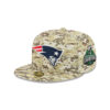 New England Patriots 2025 Salute to Service Fan Gear Fitted Cap