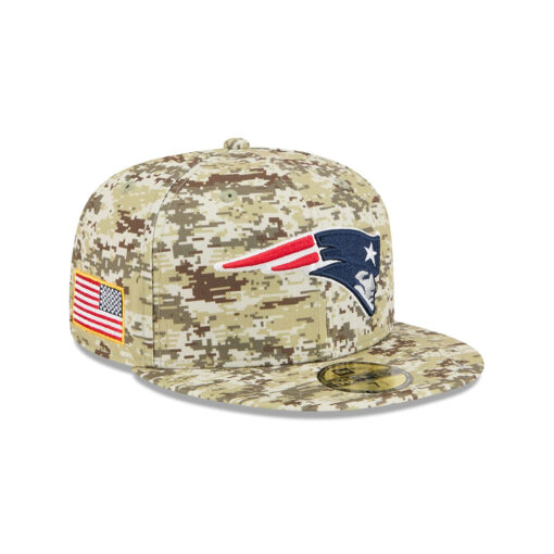 New England Patriots 2025 Salute to Service Fan Gear Fitted Cap