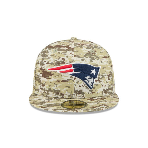 New England Patriots 2025 Salute to Service Fan Gear Fitted Cap