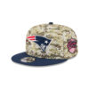 New England Patriots 2025 Salute to Service Fan Gear Snapback Cap