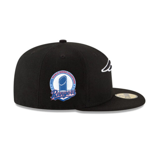 New England Patriots Black and White Fitted Cap in Black and White