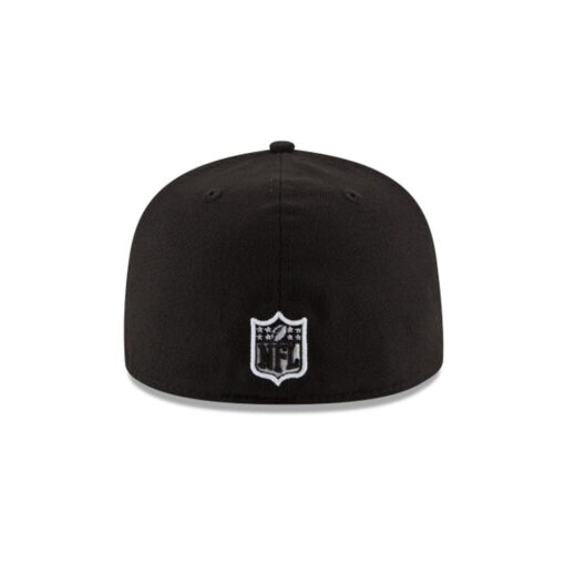 New England Patriots Black and White Fitted Cap in Black and White