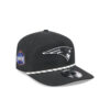 New England Patriots Black and White Rope Snapback Cap in Black and White