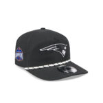 New England Patriots Black and White Rope Snapback Cap in Black and White