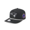New England Patriots Black and White Rope Snapback Cap in Black and White 1 New England Patriots Black and White Rope Snapback Cap in Black and White