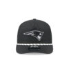 New England Patriots Black and White Rope Snapback Cap in Black and White 2 New England Patriots Black and White Rope Snapback Cap in Black and White