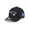 New England Patriots Black and White Snapback Cap in Black and White