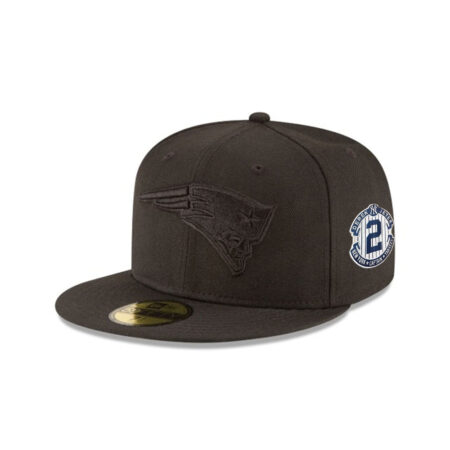 New England Patriots Fitted Cap on Black