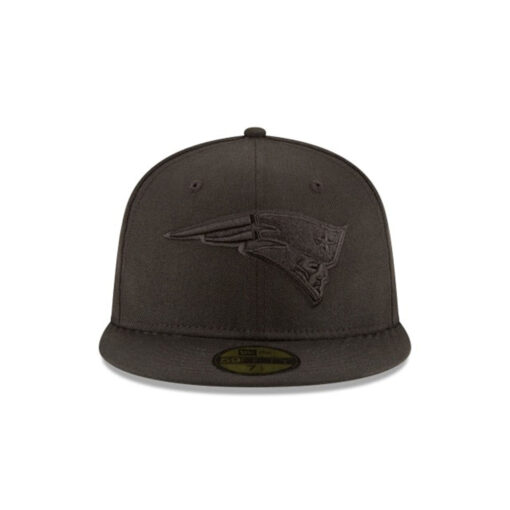 New England Patriots Fitted Cap on Black