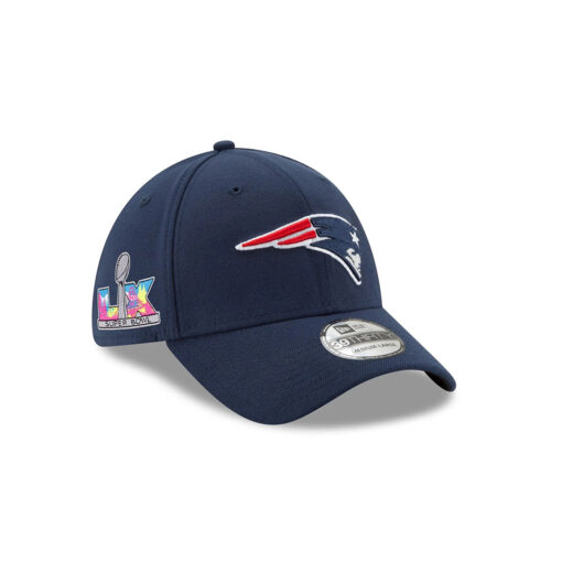 New England Patriots Super Bowl LX Participation Side Patch Stretch-Fit Cap