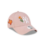 New York Yankees Beaded Floral Women’s Adjustable Cap in Pastel Pink