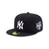 New York Yankees Championship Side Patch Fitted Cap in Black