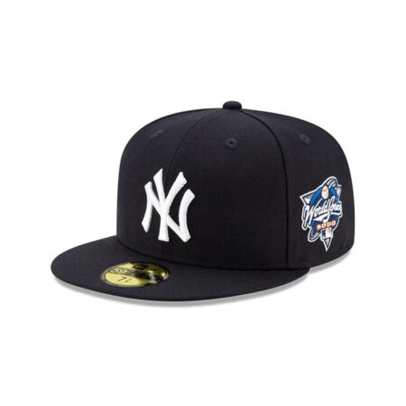 New York Yankees Championship Side Patch Fitted Cap in Black