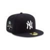 New York Yankees Championship Side Patch Fitted Cap in Black