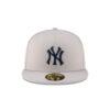 New York Yankees City Phrase Fitted Cap in Gray 1 New York Yankees City Phrase Fitted Cap in Gray